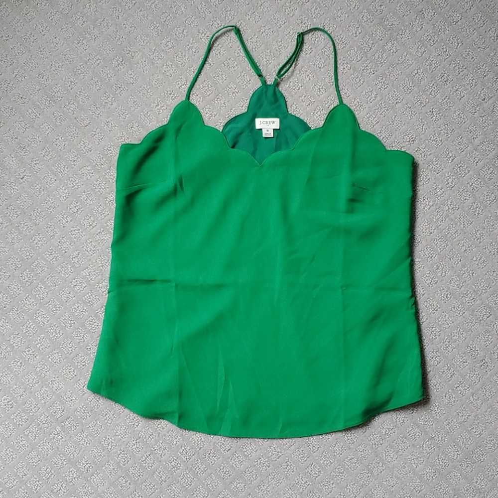 J. Crew Kelly green halter blouse top